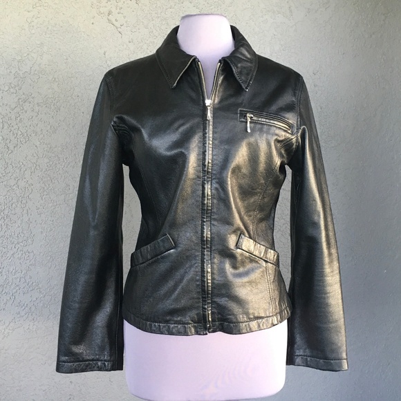 Brandon Thomas Jackets & Blazers - Black Supple Genuine Leather Jacket Size M